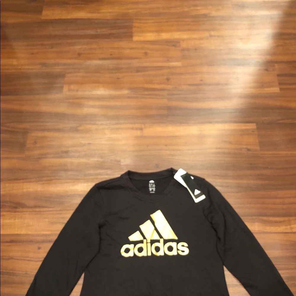 Adidas Black Sweatshirt Gold Logo